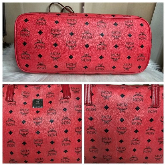 MCM red tote - Picture 10 of 14